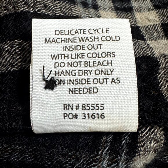 Cosmic Blue Love Maci Relaxed Plaid Top Women's Size L - Picture 9 of 10